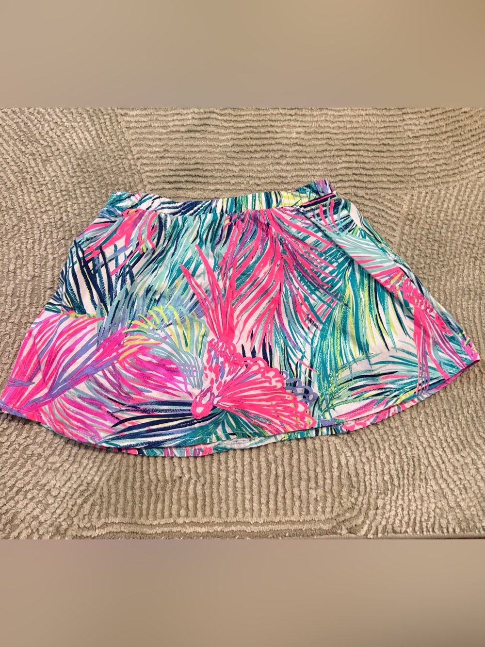 Lilly Pulitzer Girls Sam Skort Scarlet Macaw Sz L